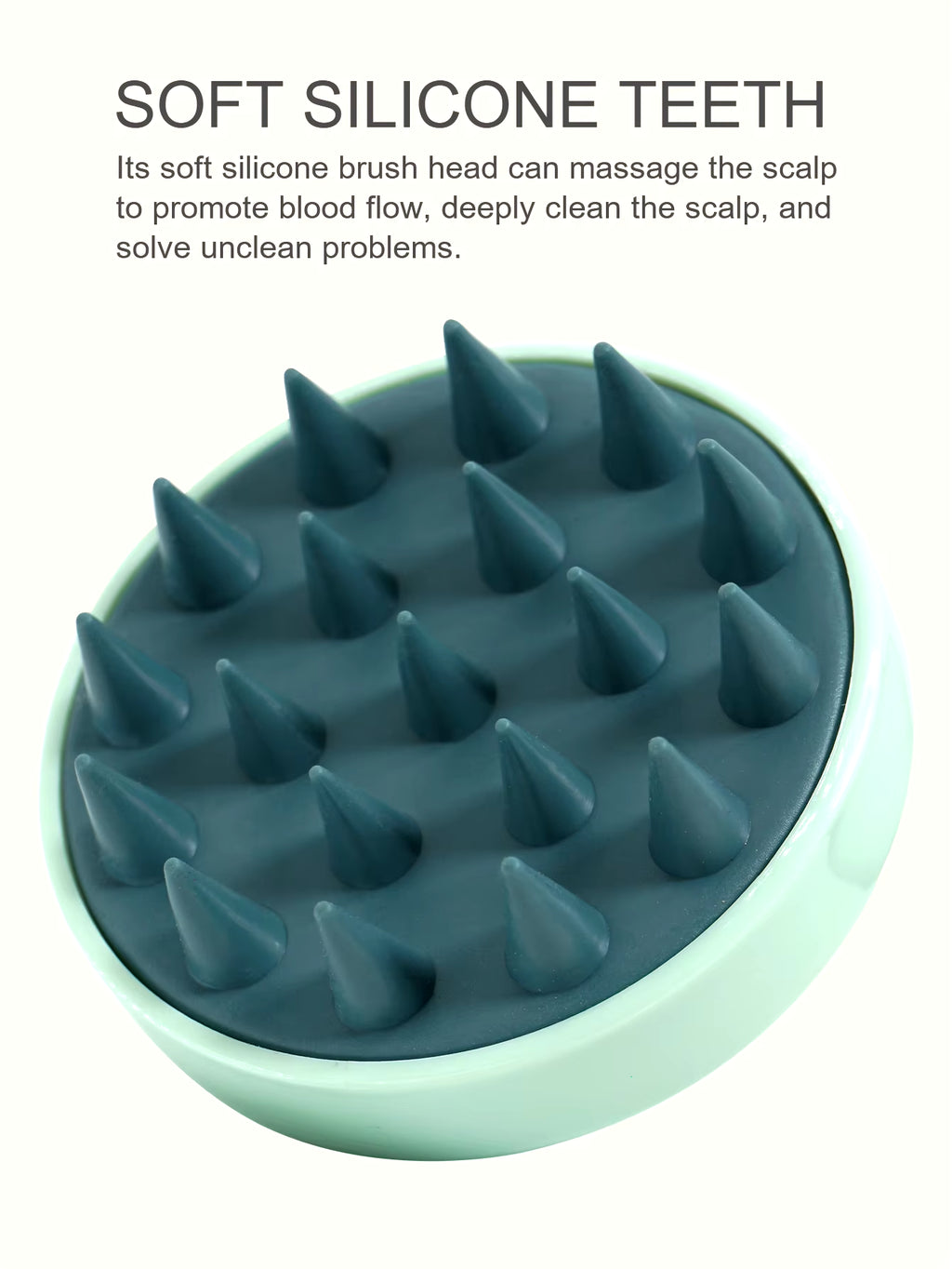 Silicone Shampoo Scalp Hair Massager Head Body Scalp Massage Brush Scalp Massage Brush Comb Magic Handle Brush Spa Massage Brush
