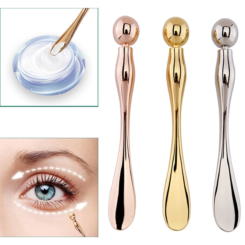 Metal Face Massage Stick anti Wrinkle Eye Cream Applicator Mask Mixing Spatulas Scoop Eyes Massage Beauty Stick for Facial Care