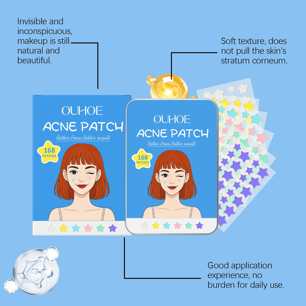 Star Shape Pimple Patches Gentle Clear Invisible Pimple Cover Fade Blemishes Pimple Marks Pimple Healing Sticker Acne Patch