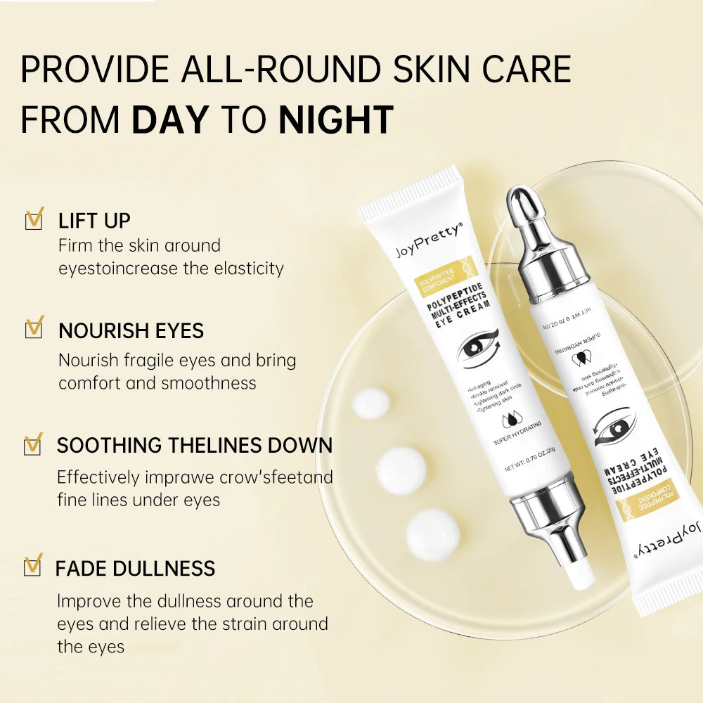 Joypretty Peptide anti Dark Circles Eye Cream Eye Bags Wrinkle Removal Lifting Fine Lines Serum Eye Skin Care Beauty Cosmetics