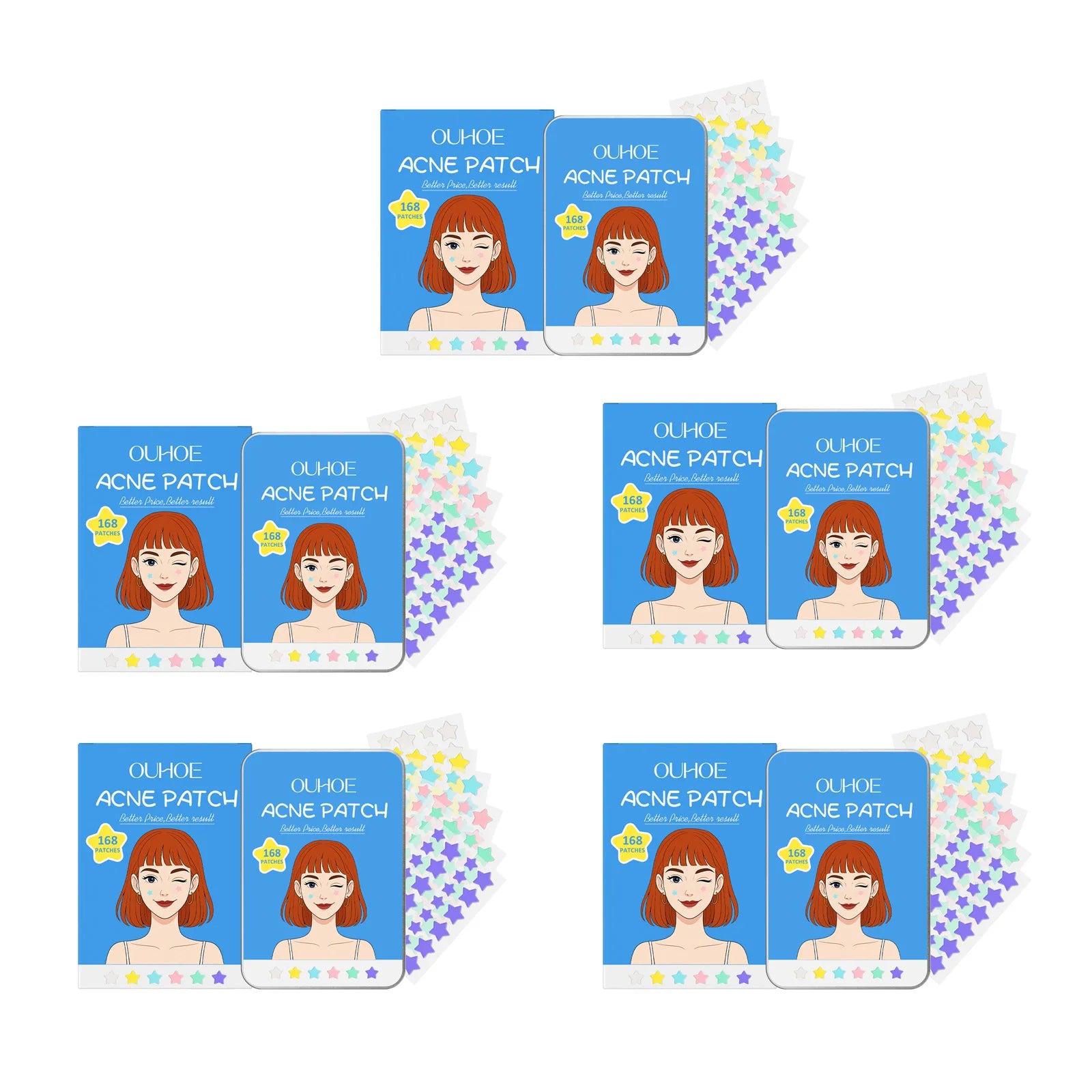 Star Shape Pimple Patches Gentle Clear Invisible Pimple Cover Fade Blemishes Pimple Marks Pimple Healing Sticker Acne Patch
