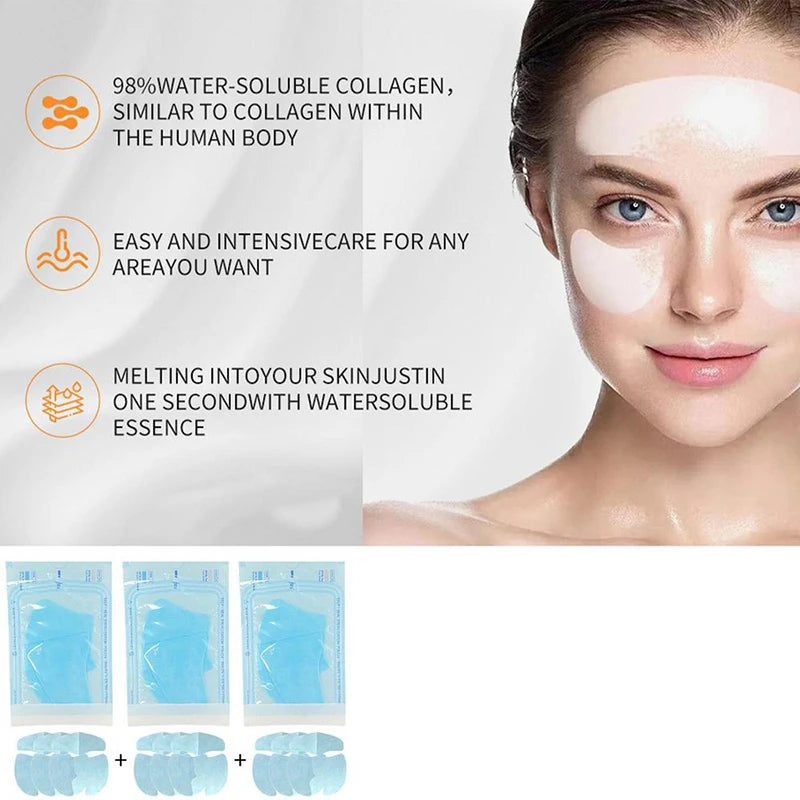 9/15Pcs Soluble Collagen Face Mask Hydrolyzed Film anti Aging Moisturizing Mask Fade Fine Lines Firming Lifting Gel Skin Care